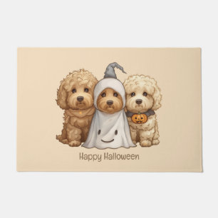 Happy Halloween Goldendoodle Dogs Doormat