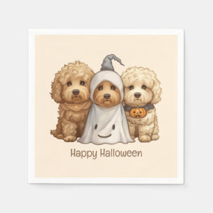 Happy Halloween Goldendoodle Dogs Napkins