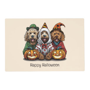 Happy Halloween Goldendoodle Dogs Placemat