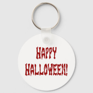Happy Halloween Gore Text Keychain