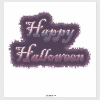 Happy Halloween Gothic Purple Sticker
