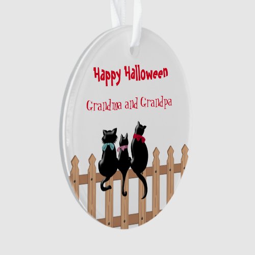 Happy Halloween Grandma and Grandpa Ornament