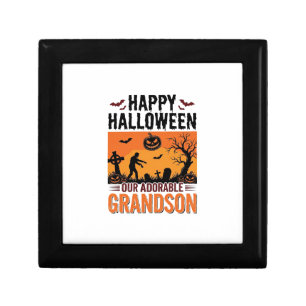 Happy Halloween Grandson Vintage Spooky Shirt Desi Gift Box