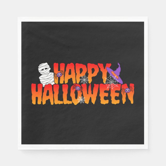 Happy Halloween Graphic Napkins (Front)