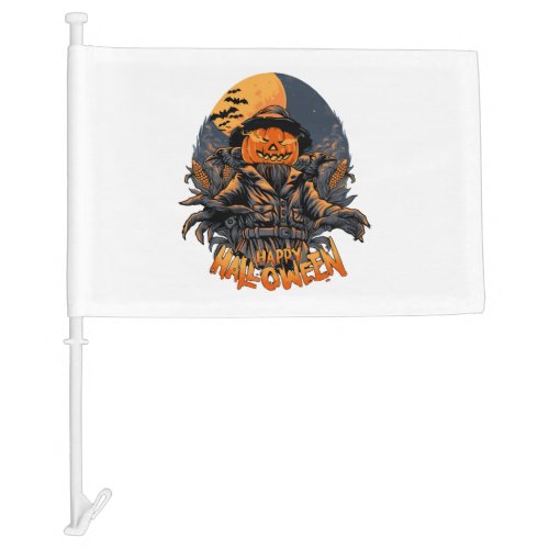 Happy Halloween Graphic T Shirt Gift Idea for Him Car Flag