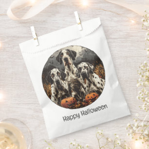 Happy Halloween Great Dane Dogs Jack O Lantern Favor Bag