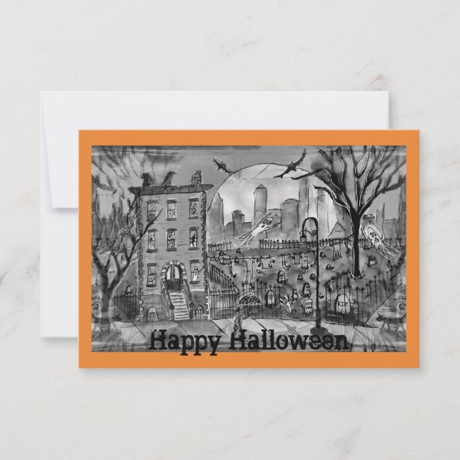 Happy Halloween Greeting Card (Front)