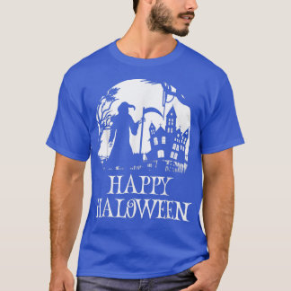 Happy Halloween Grim Reaper Haunted House Kids & T-Shirt