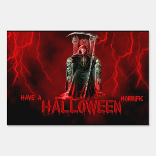 Happy halloween Grim Reaper Sign