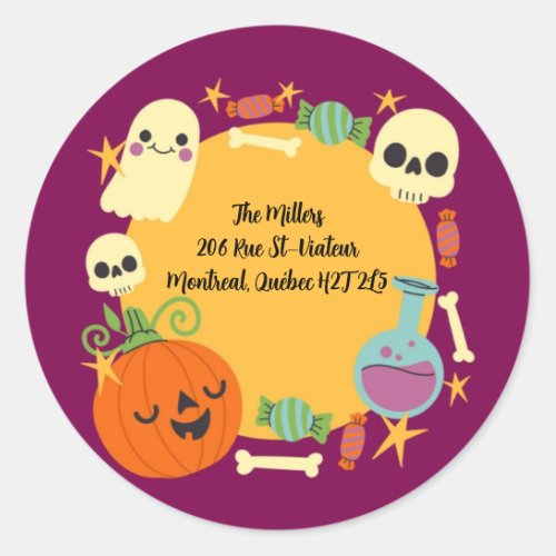 Happy Halloween Halloween Classic Round Sticker