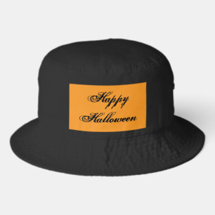 Happy Halloween Handwriting Bucket Hat (Orange)
