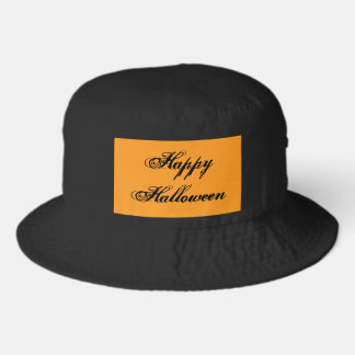 Happy Halloween Handwriting Bucket Hat (Orange)