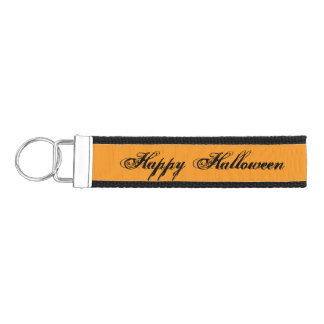 Happy Halloween Handwriting Keychain (Orange)