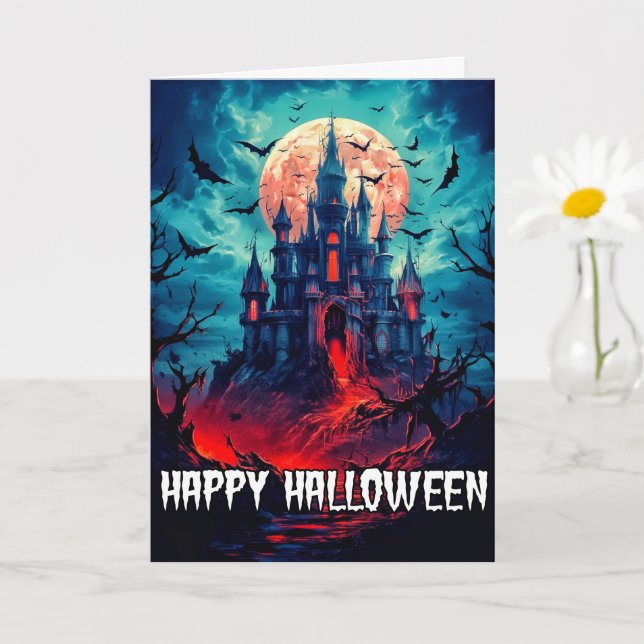 Happy Halloween | Haunted House Card (Small Plant)