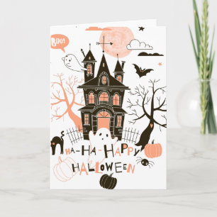 Happy Halloween Haunted House Card