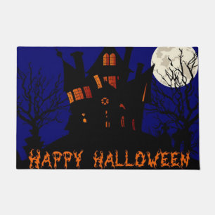 Happy Halloween Haunted House Doormat