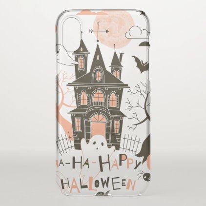 Happy Halloween Haunted House iPhone X Case