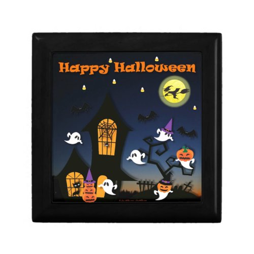 Happy Halloween Haunted House Jewelry Box