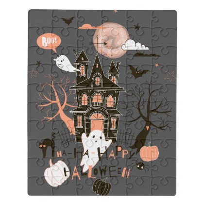 Happy Halloween Haunted House Jigsaw Puzzle