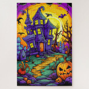 Happy Halloween Haunted House Jigsaw Puzzle