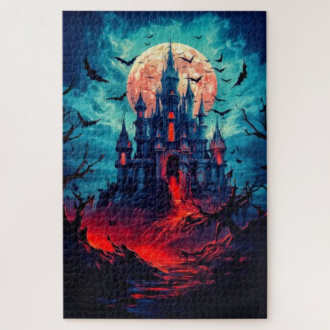 Happy Halloween | Haunted House Jigsaw Puzzle (Vertical)