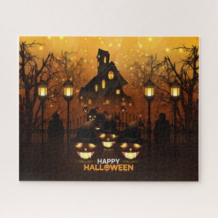Happy Halloween Haunted House Jigsaw Puzzle