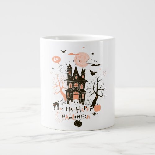 Happy Halloween Haunted House Large Coffee Mug