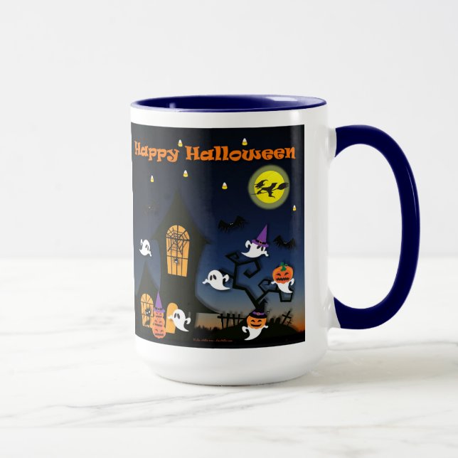 Happy Halloween Haunted House Mug (Right)
