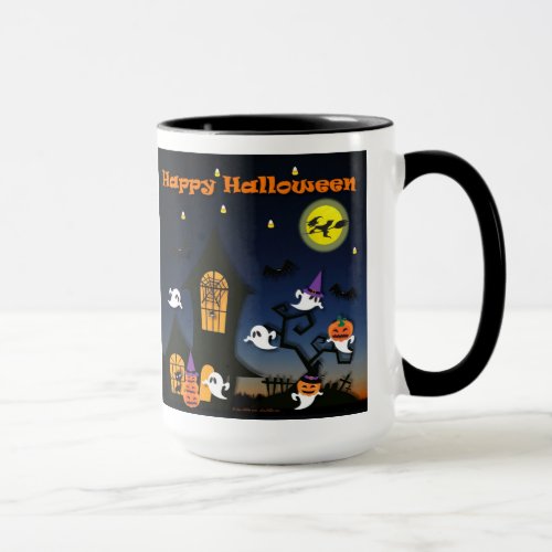 Happy Halloween Haunted House Mug