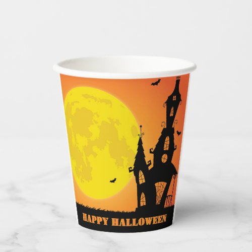 Happy Halloween Haunted House Party Paper Cups