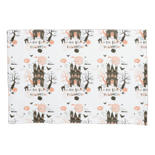 Happy Halloween Haunted House Pillowcase
