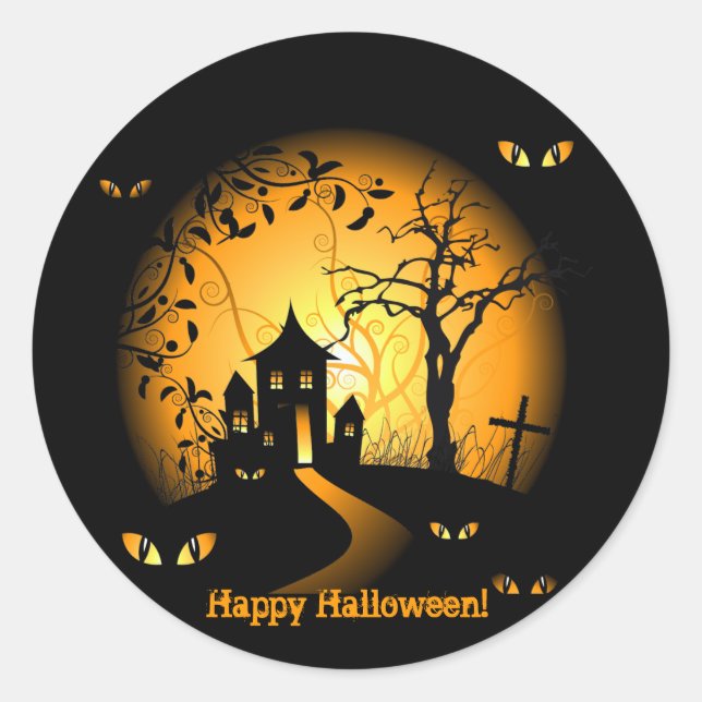 Happy Halloween! Haunted House Stickers (Front)