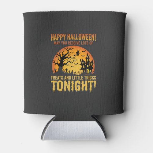 Happy Halloween Haunted House Trick or Treat Can Cooler