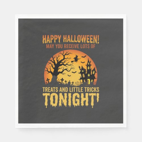 Happy Halloween Haunted House Trick or Treat Napkins
