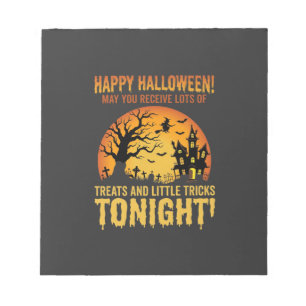 Happy Halloween Haunted House Trick or Treat Notepad