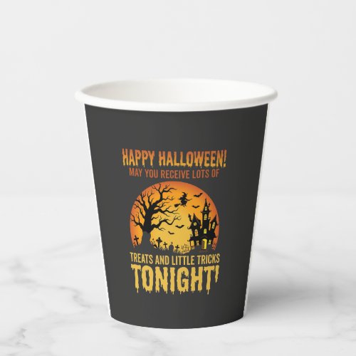 Happy Halloween Haunted House Trick or Treat Paper Cups