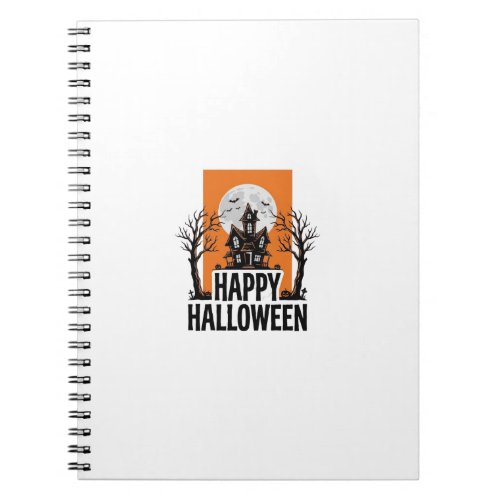 Happy Halloween Haunted House Vintage Graphic_1 Notebook