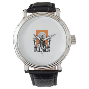 Happy Halloween Haunted House Vintage Graphic_1 Watch