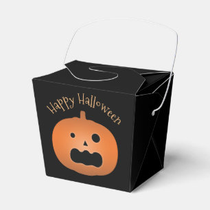 Happy Halloween Haunted Jack O Lantern Pumpkin Favor Boxes