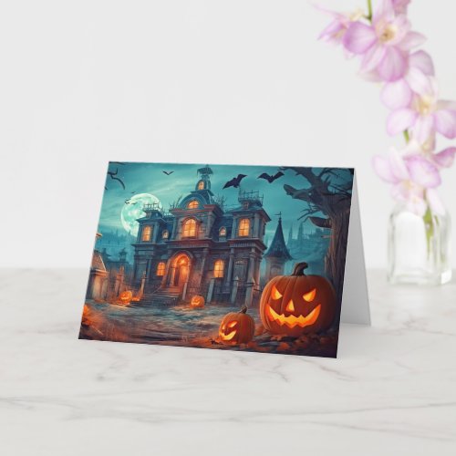Happy Halloween  Haunted Manor Card