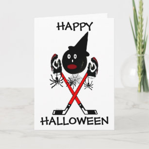Happy Halloween Hockey Card