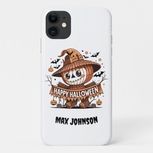 Happy Halloween _ Hocus Pocus Orange Black iPhone 11 Case