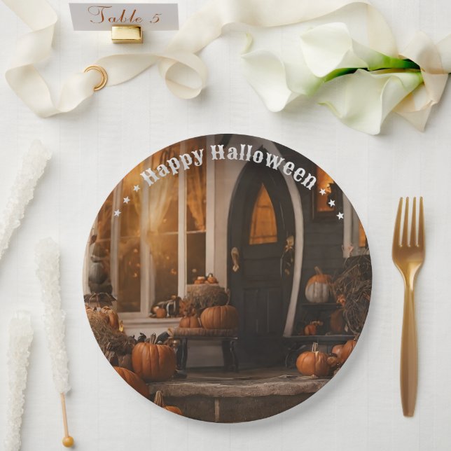 Happy Halloween Home Collection Paper Plates (Wedding)