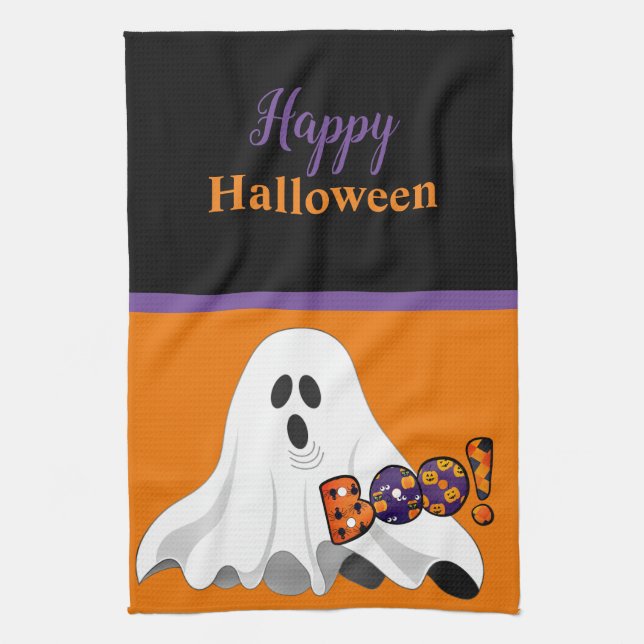 Happy Halloween Home Decorative Kitchen Towel (Vertical)