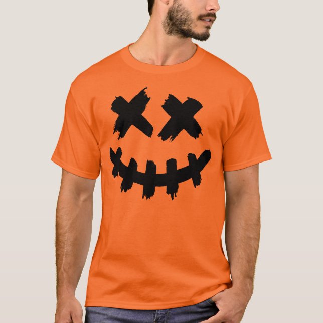 Happy Halloween Horror Face  T-Shirt (Front)