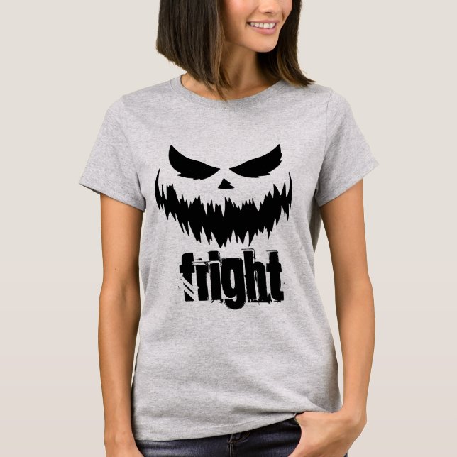 Happy Halloween Horror Fright Face  T-Shirt (Front)