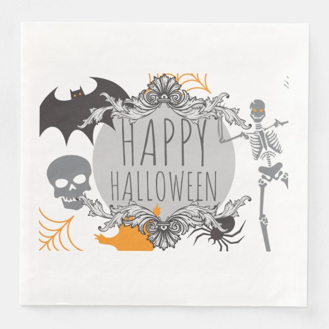 Happy Halloween - Horror Paper Dinner Napkins (Front)