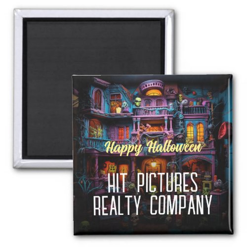 Happy Halloween Horror Realtor Contractor Magnet
