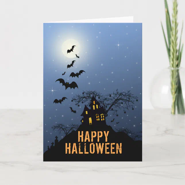 Happy Halloween House Greeting Card 