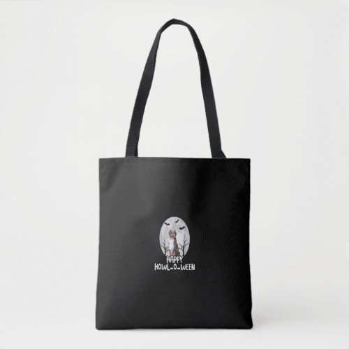 Happy Halloween Howl_o_ween Aussie Australian Shep Tote Bag